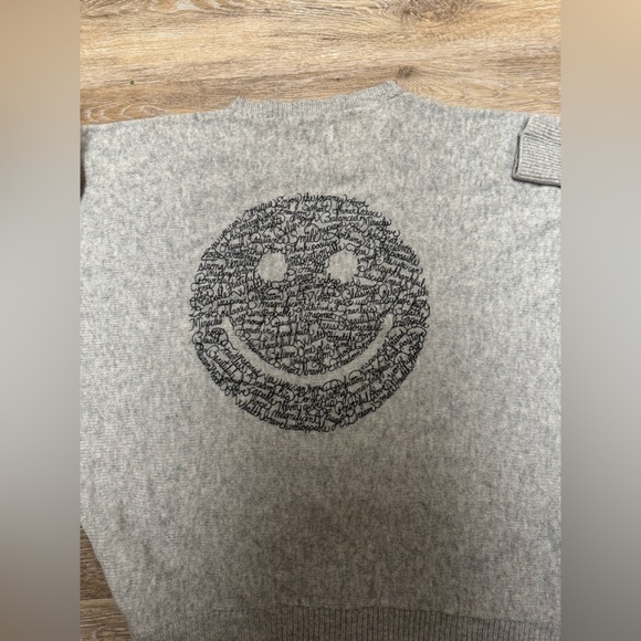 Lauren Moshi — pure cashmere LADONA POSITIVE HAPPYFACE sweater - Picture 7 of 8